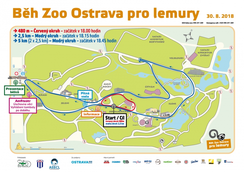 Podrobná mapa areálu zoo